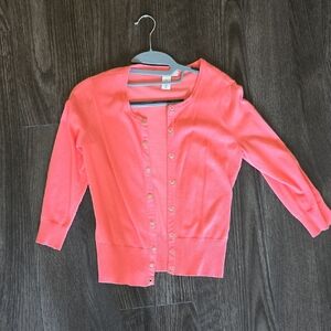 White House Black Market Coral Cardigan Sweater